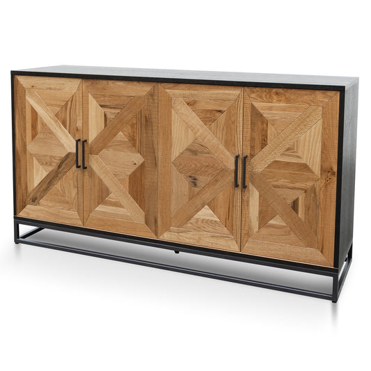 Ex Display - Percy 160cm Wide Sideboard - European Knotty Oak and Peppercorn