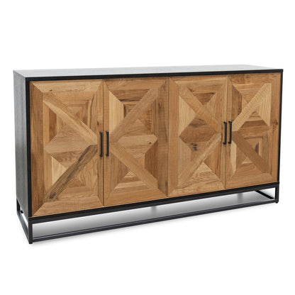 Ex Display - Percy 160cm Wide Sideboard - European Knotty Oak and Peppercorn