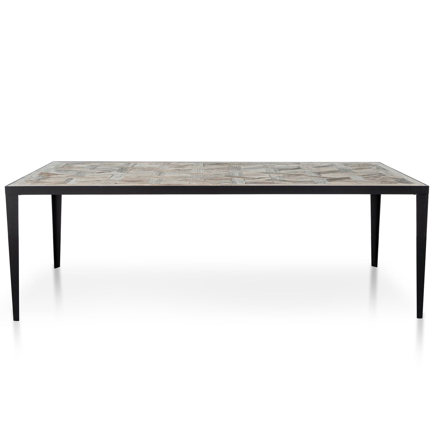 Clara 2.36m Wooden Dining Table - Dark Natural - Last One