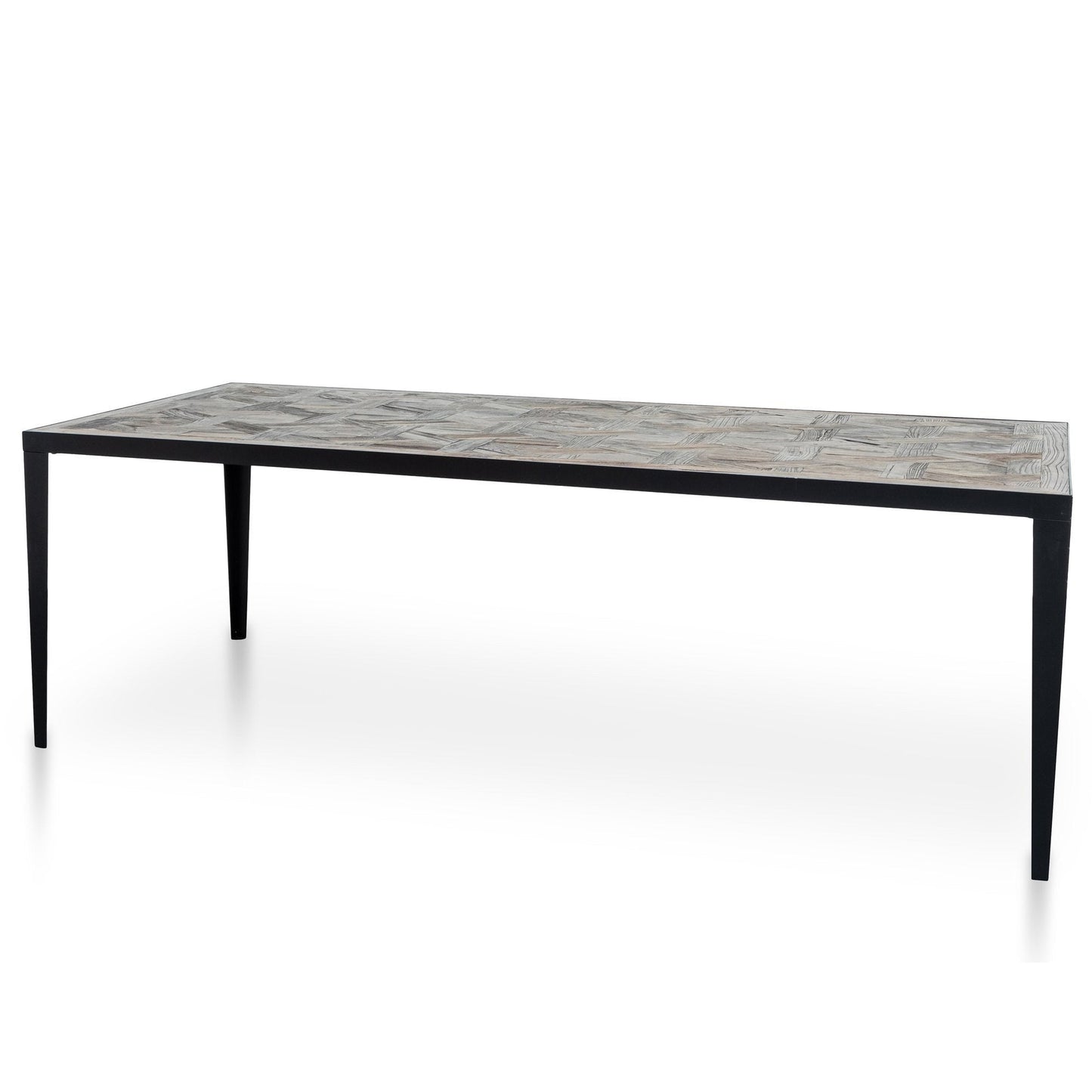 Clara 2.36m Wooden Dining Table - Dark Natural - Last One
