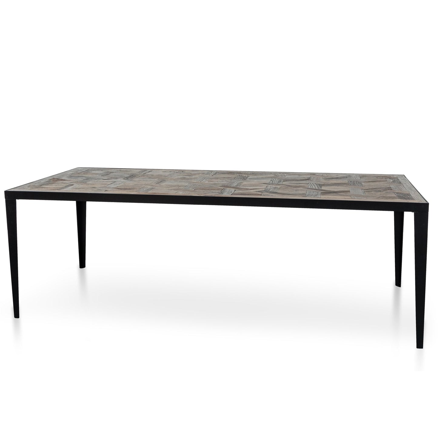 Clara 2.36m Wooden Dining Table - Dark Natural - Last One
