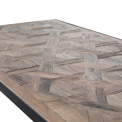 Clara 2.36m Wooden Dining Table - Dark Natural - Last One