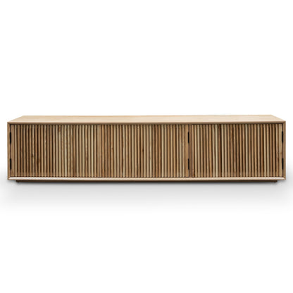 2m Wooden TV Entertainment Unit - Natural Ash