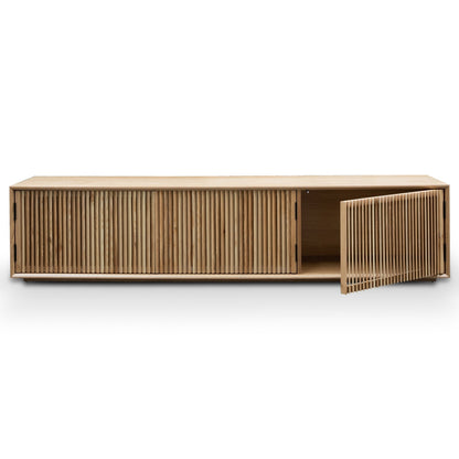 2m Wooden TV Entertainment Unit - Natural Ash