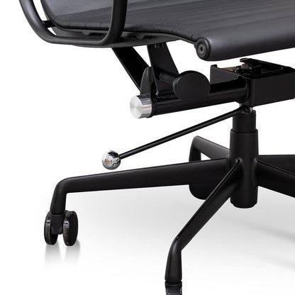Executive Leather Office Chair - Full Black