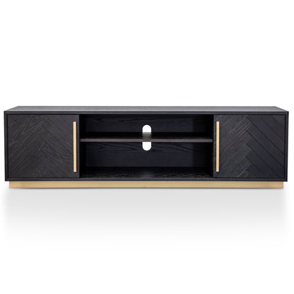 CTV2807-VN Entertainment TV Unit - Black and Brass