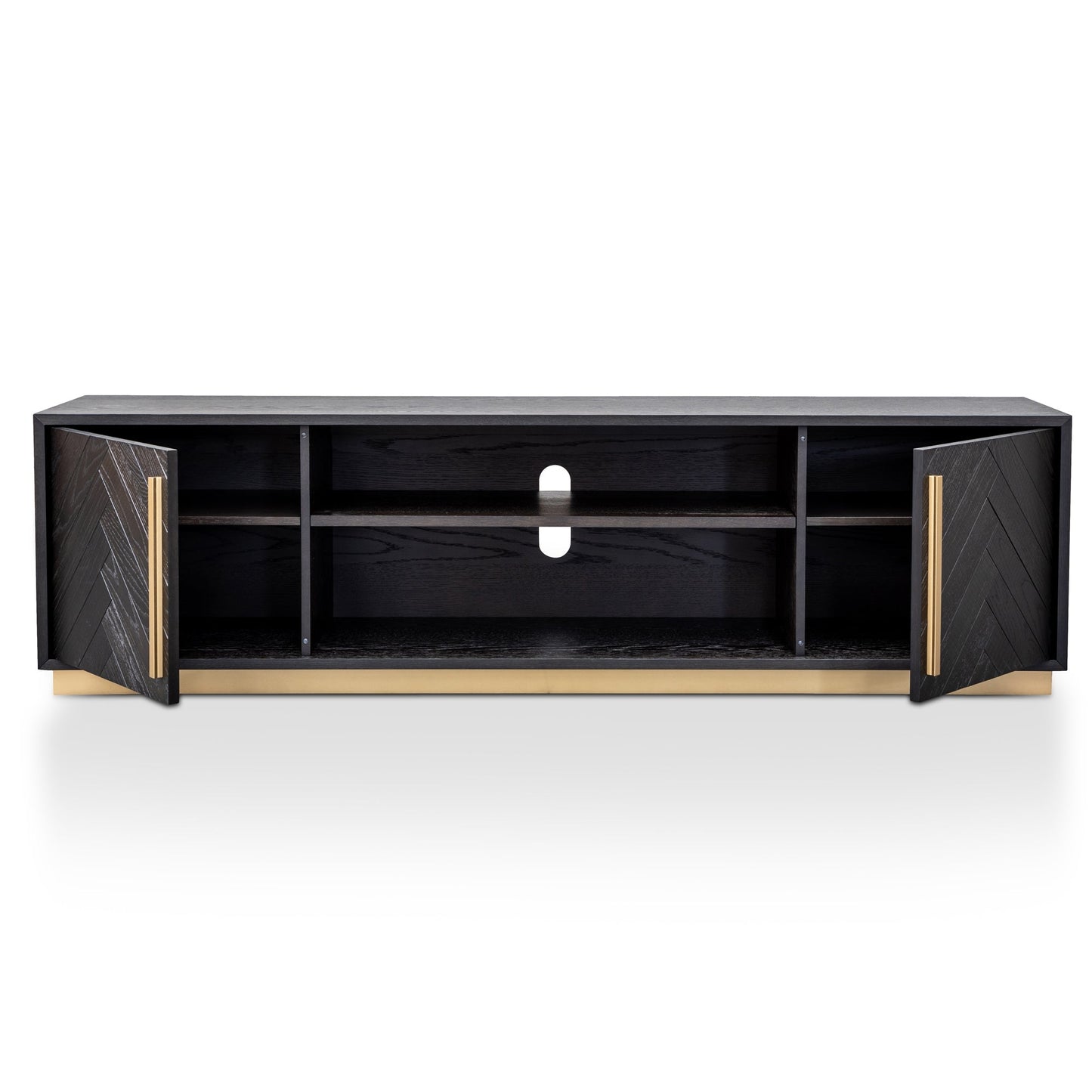 CTV2807-VN Entertainment TV Unit - Black and Brass