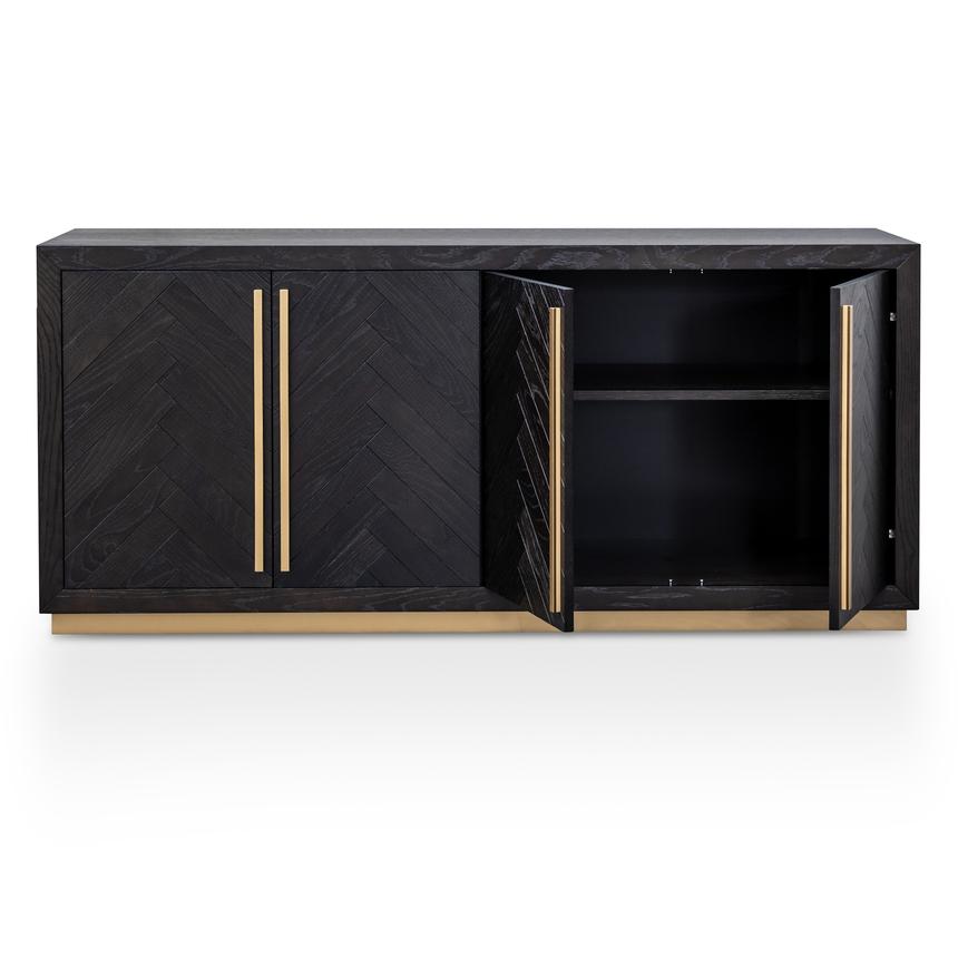 Wide Sideboard - Black and Brass