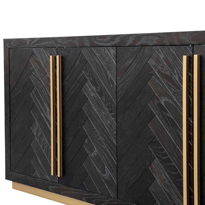 Wide Sideboard - Black and Brass