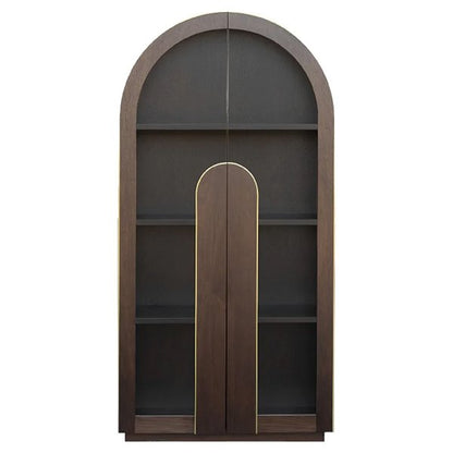 Boran Glass Cabinet - Walnut