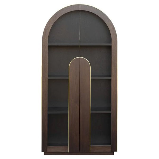 Boran Glass Cabinet - Walnut