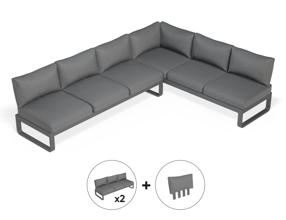 Fino With Arm & Backrest Outdoor Modular Sofa