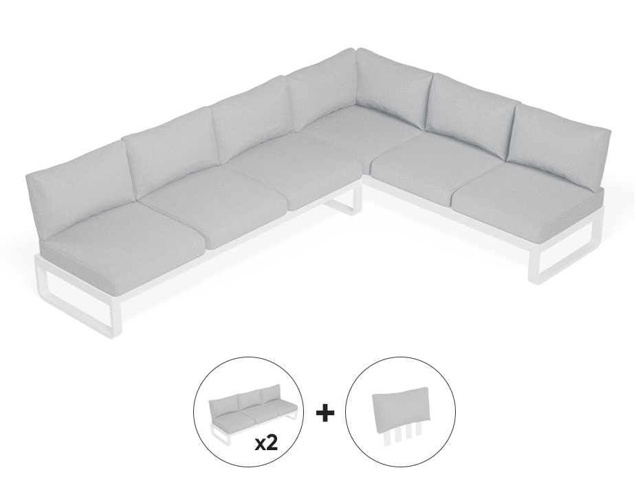 Fino With Arm & Backrest Outdoor Modular Sofa