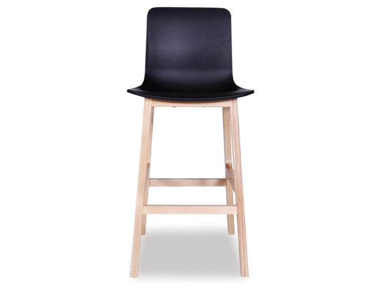 Ara Stool - Natural Frame - Black Shell