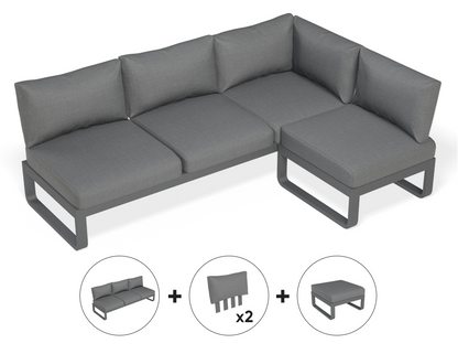 Fino 3- Seater With Ottoman Outdoor Modular Sofa