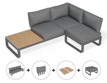 Fino 3- Seater With Ottoman Outdoor Modular Sofa