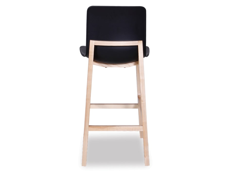 Ara Stool - Natural Frame - Black Shell