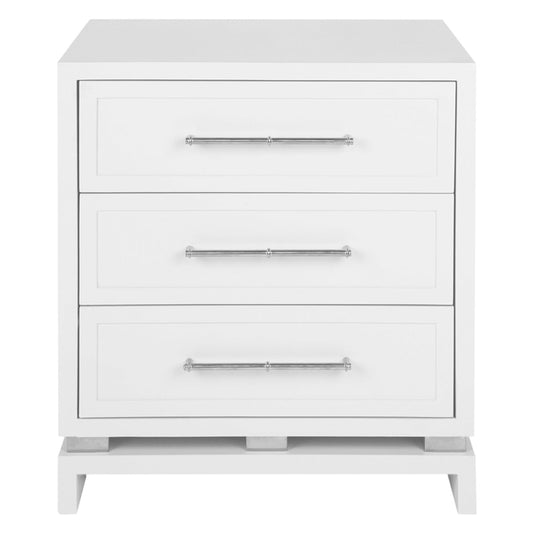 Pearl Bedside Table - Large White