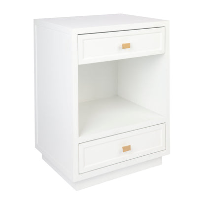 Logan Bedside Table - White