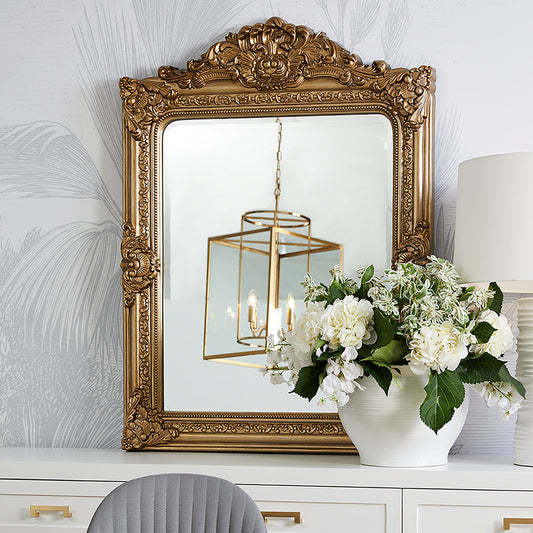 RETURNS STOCK - BRAND NEW - Elizabeth Wall Mirror - Antique Gold