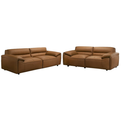 Vander Leather Sofa Set-Tan Leather