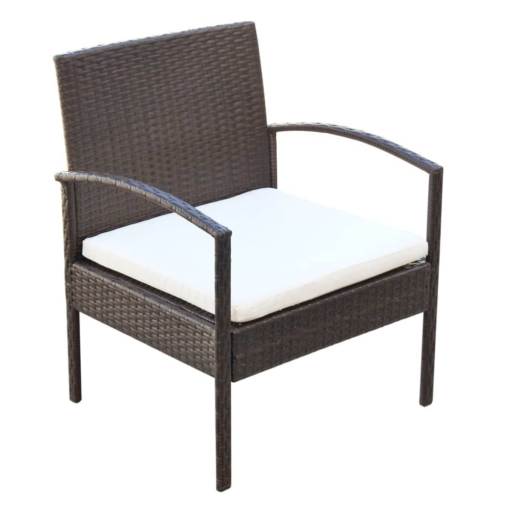 4 Piece Garden Lounge Set With Cushions Poly Rattan