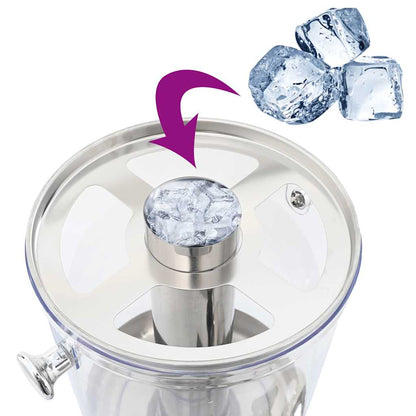 Double Juice Dispenser Stainless Steel 2 X 8 L