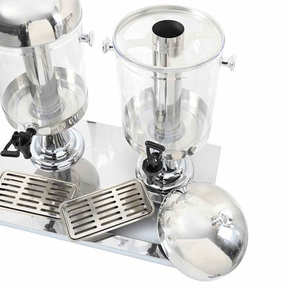 Double Juice Dispenser Stainless Steel 2 X 8 L