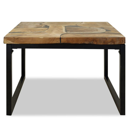 Coffee Table Teak Resin 60X60X40 Cm And Brown