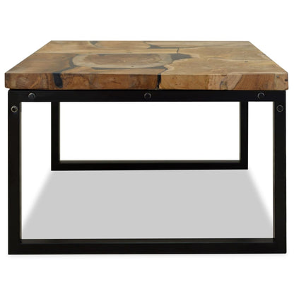 Coffee Table Teak Resin 60X60X40 Cm And Brown
