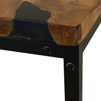 Coffee Table Teak Resin 60X60X40 Cm And Brown