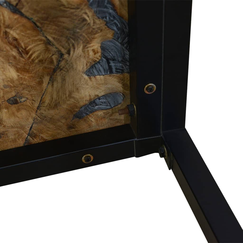 Coffee Table Teak Resin 60X60X40 Cm And Brown