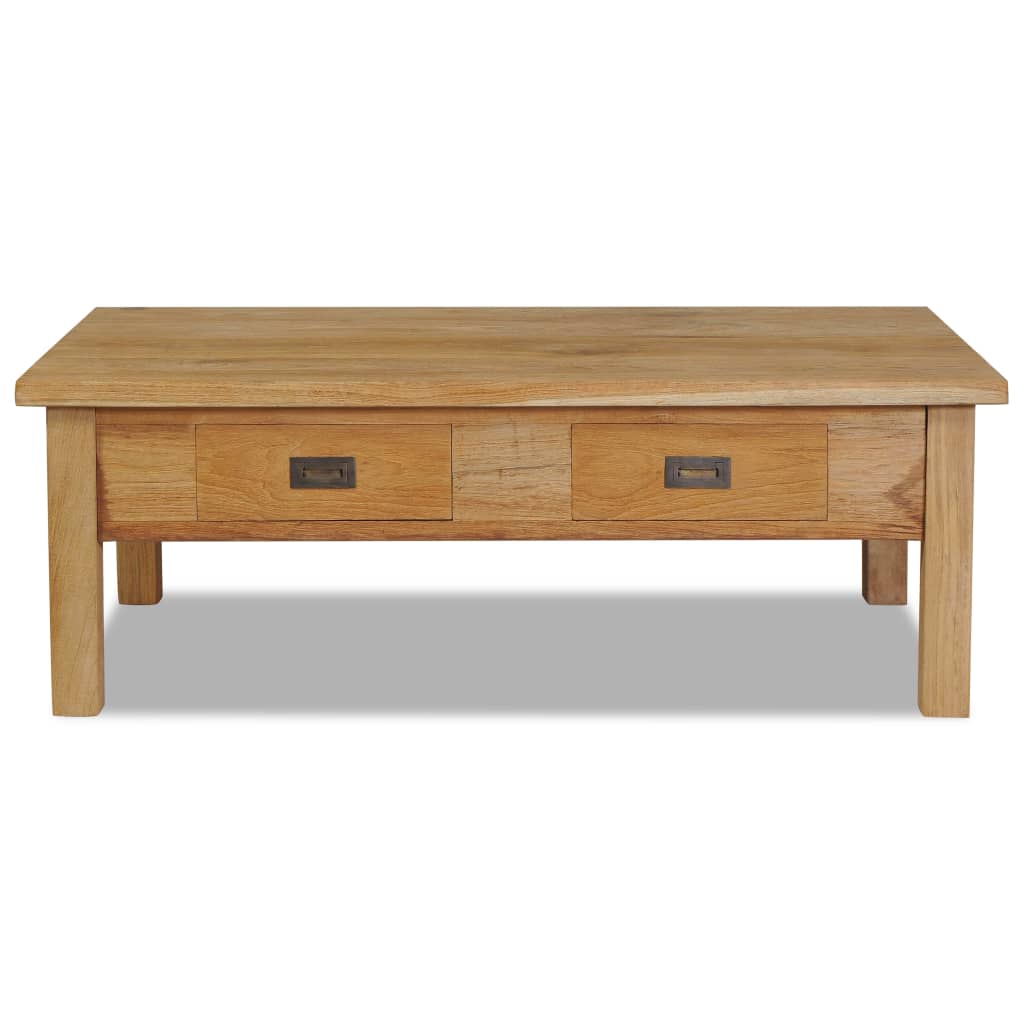 Coffee Table Solid Teak 100X60X35 Cm