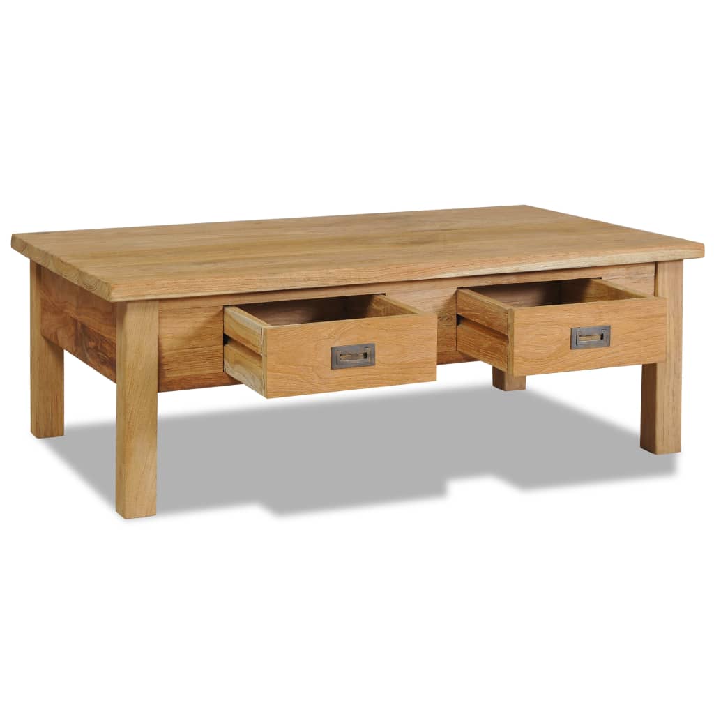 Coffee Table Solid Teak 100X60X35 Cm