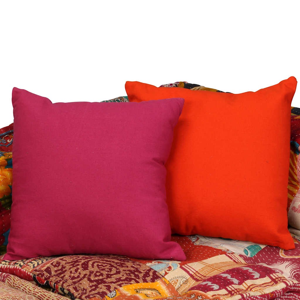 2-Seater Modular Pouffe Fabric