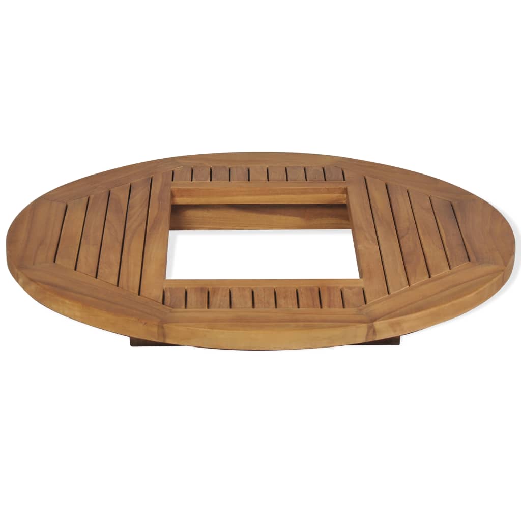 Beer Crate Tabletop Teak 70 Cm
