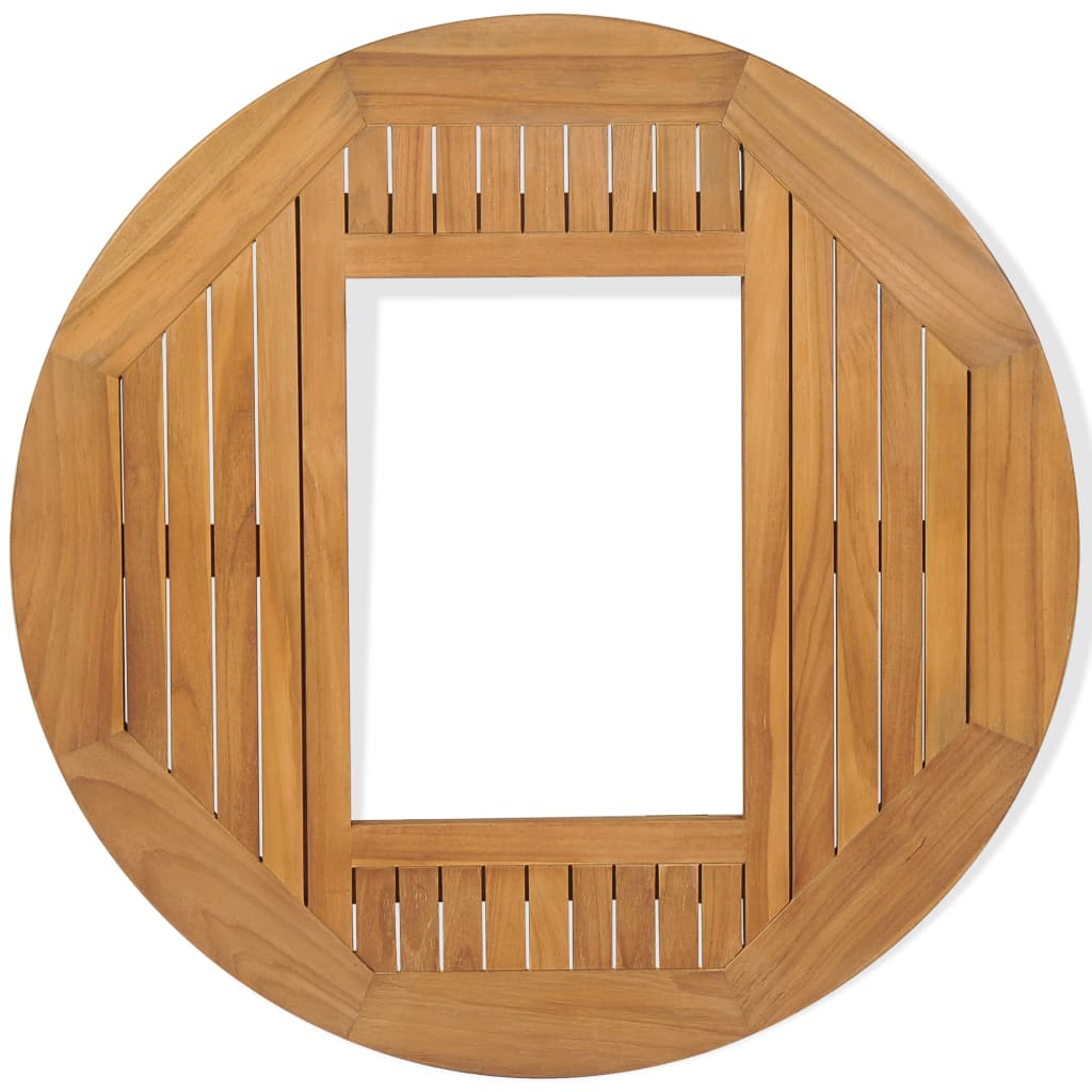 Beer Crate Tabletop Teak 70 Cm
