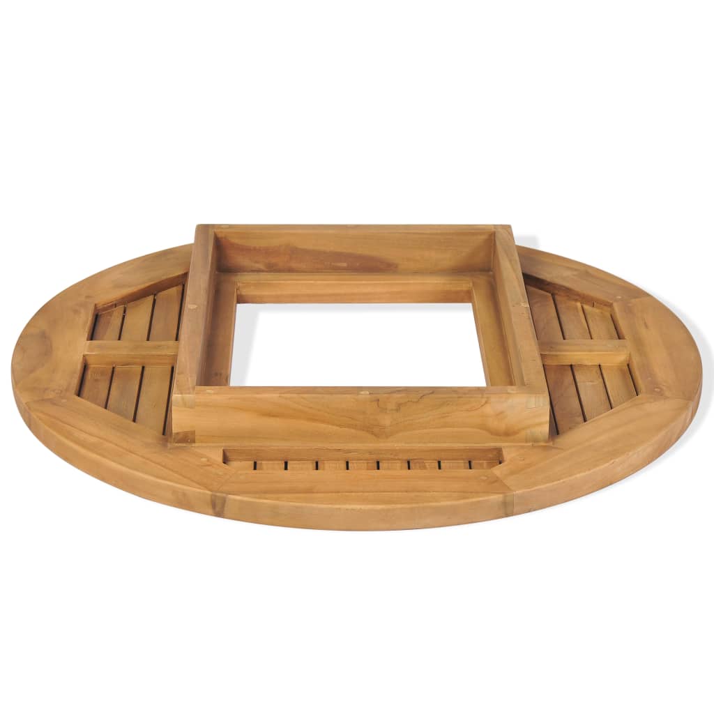 Beer Crate Tabletop Teak 70 Cm