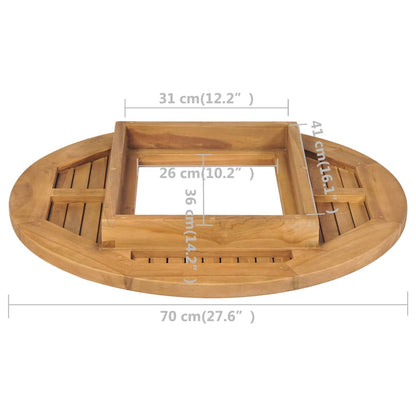 Beer Crate Tabletop Teak 70 Cm