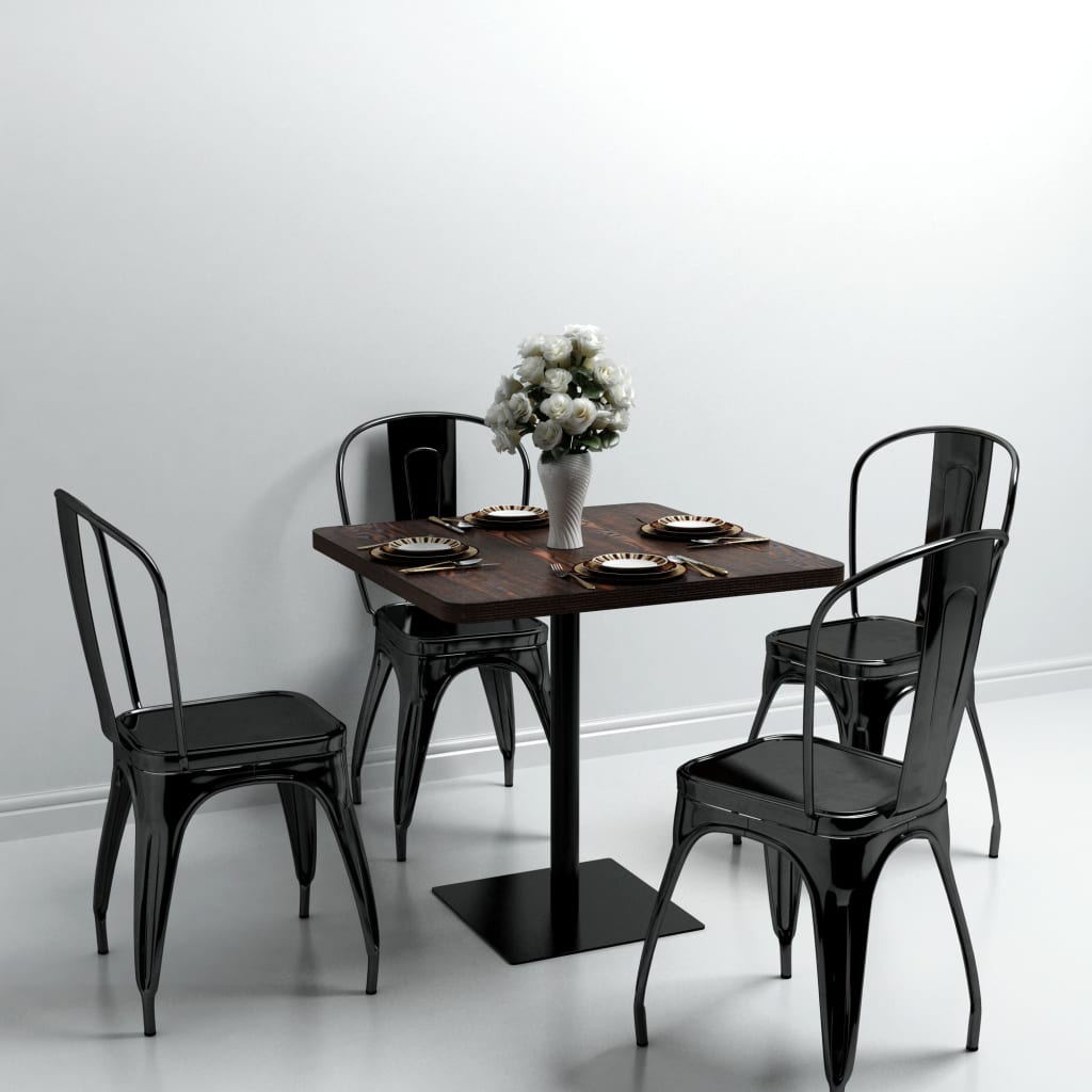 Bistro Table Mdf And Steel Round 60X75 Cm