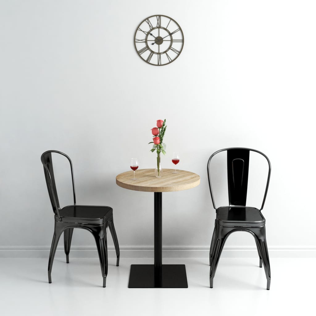 Bistro Table Mdf And Steel Round 60X75 Cm