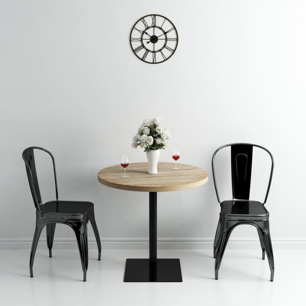 Bistro Table Mdf And Steel Round 60X75 Cm