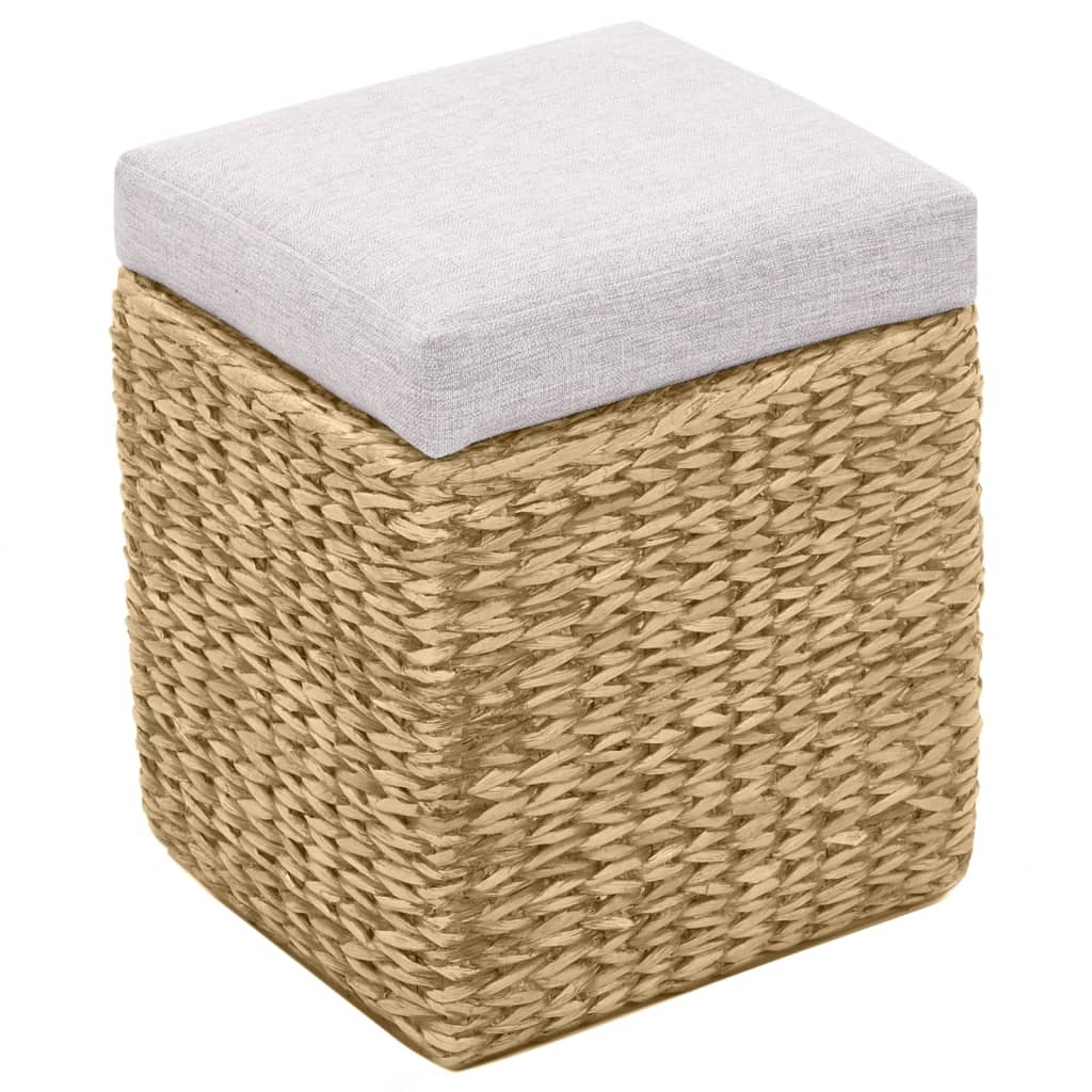 Bench With 2 Ottomans Seagrass