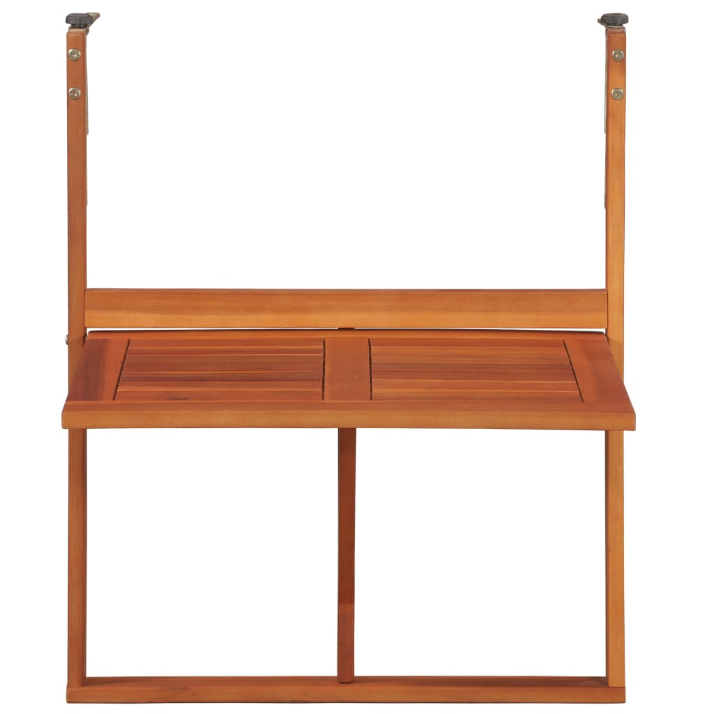 Hanging Balcony Table 64.5X44X80 Cm Solid Acacia Wood