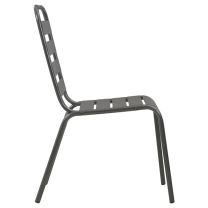 Stackable Outdoor Chairs 2 Pcs Steel