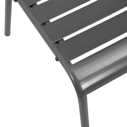 Stackable Outdoor Chairs 2 Pcs Steel