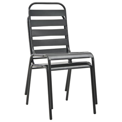 Stackable Outdoor Chairs 2 Pcs Steel