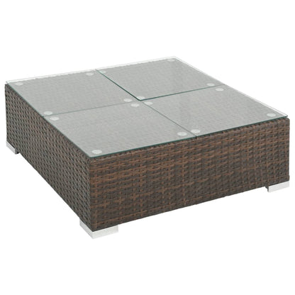 7 Piece Garden Lounge Set With Cushions Poly Rattan