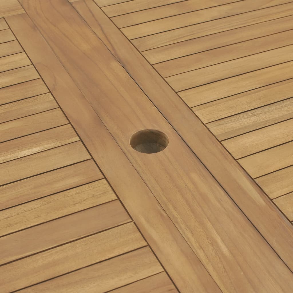 Extending Garden Table 180-280X100X75Cm Solid Teak Wood Oval