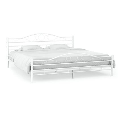 Bed Frame Without Mattress Metal 153X203 Cm Queen